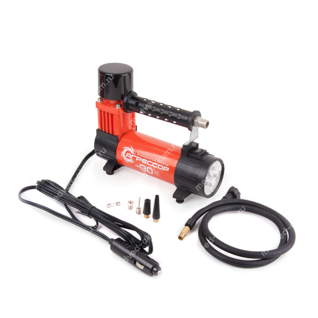 Компрессор АГРЕССОР AGR-30L с фонарем  30л/мин 