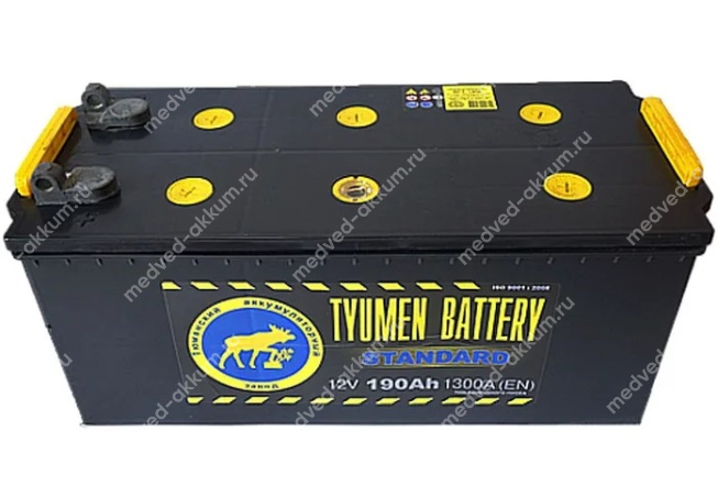 Тюмень Standard 190 Ач рос. болт сух. B