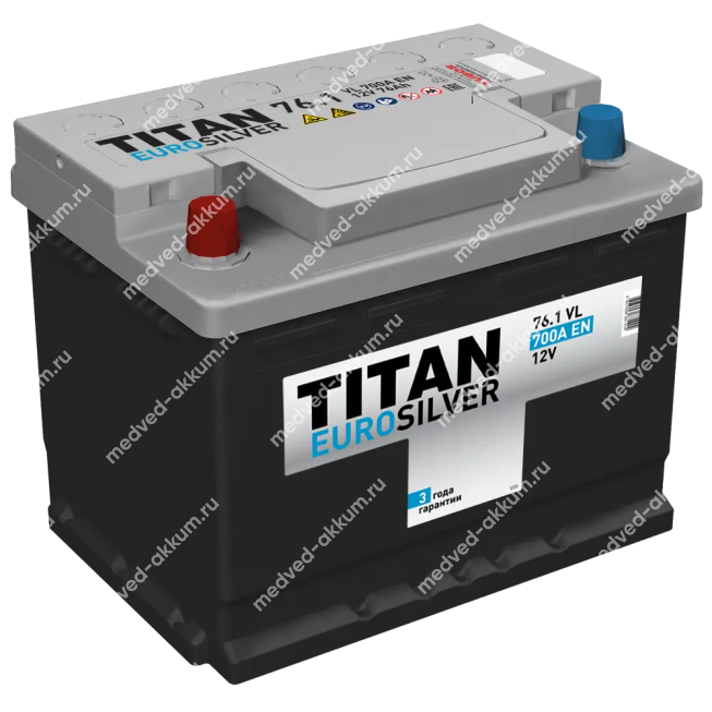 Titan Eurosilver 76 Ач пр. L3