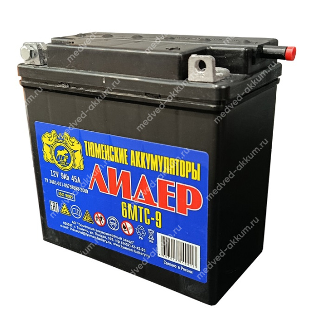 Тюмень Лидер 9 Ач сух.