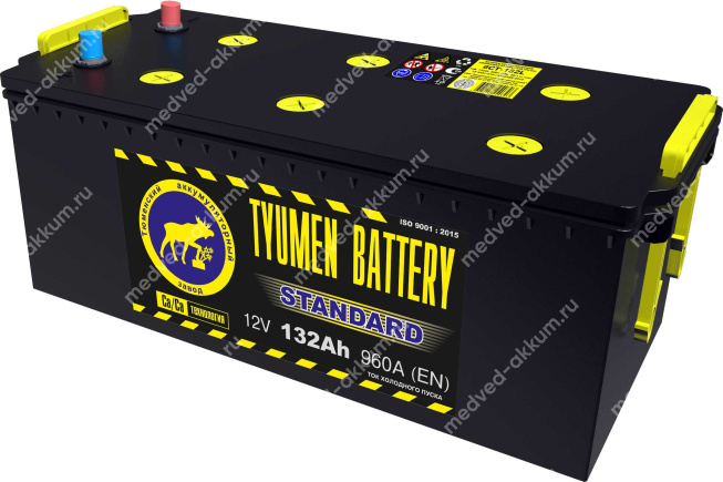 Тюмень Standard 132 Ач евро A