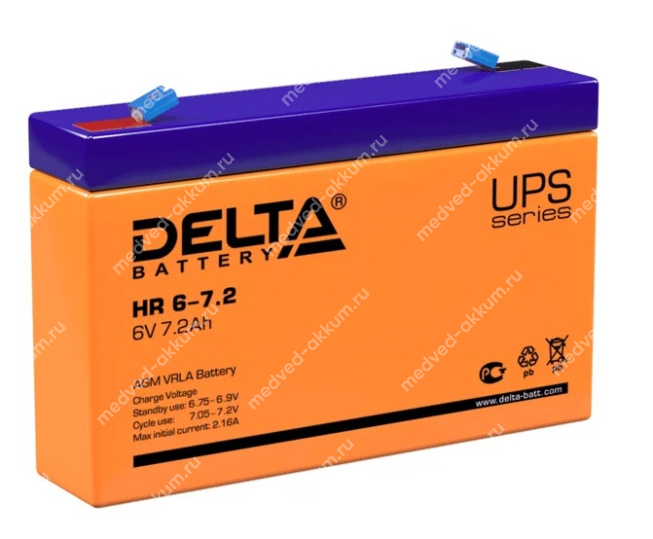 Delta HR 6-7.2 6V 7,2 Ач