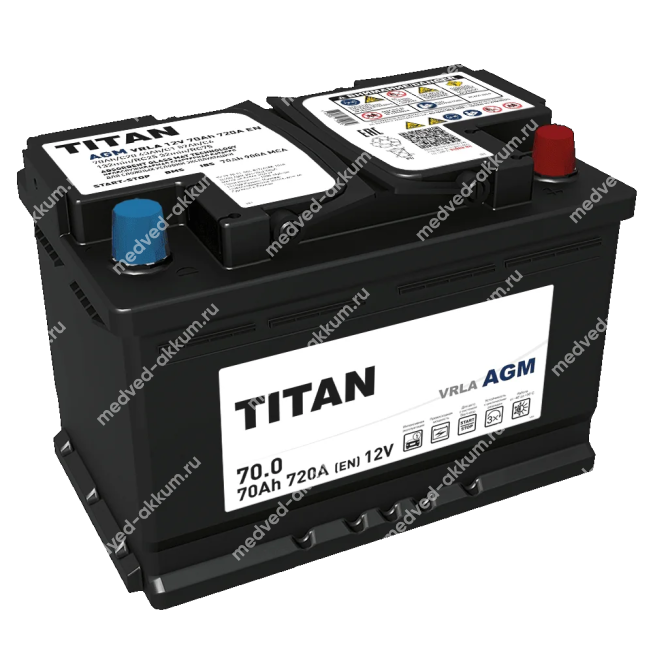 Titan AGM 70 Ач обр. L3