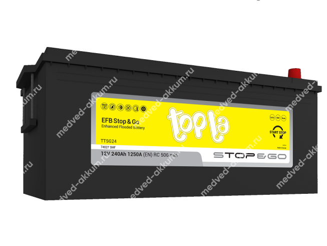 TOPLA Truck EFB Stop&Go 240 Ач евро C