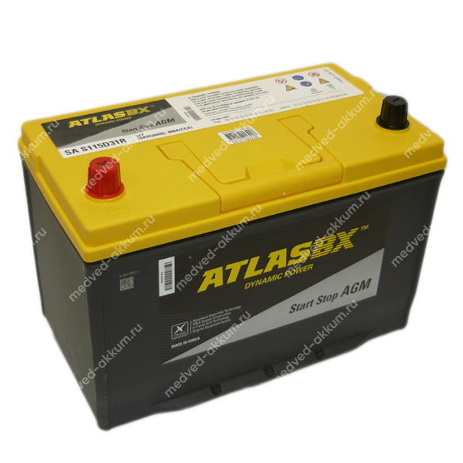 Atlas AGM 90 Ач пр. AX S115D31R