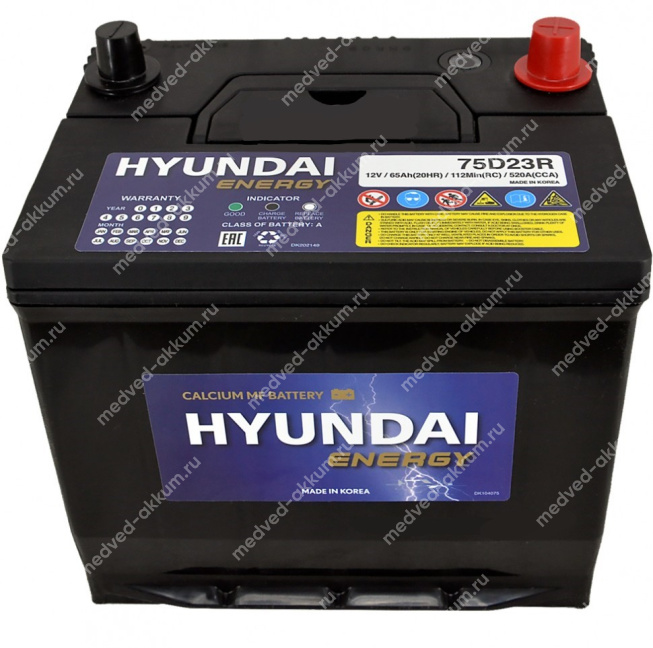HYUNDAI Energy 65 Ач пр. CMF75D23R