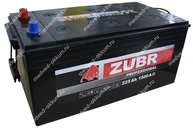 ZUBR Professional 225 Ач евро C (ровн. проб.)