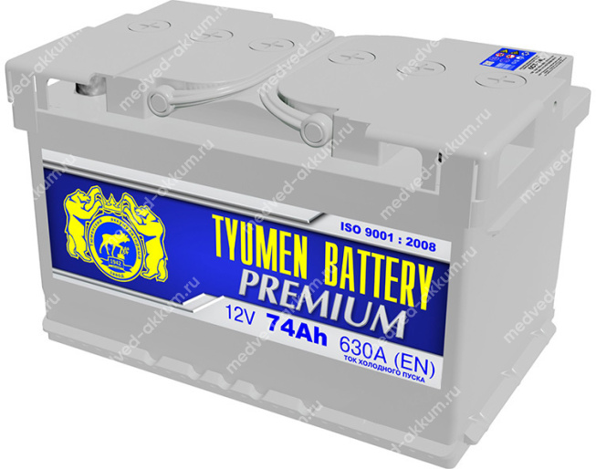 Тюмень Premium 74 Ач обр.низ. LB3