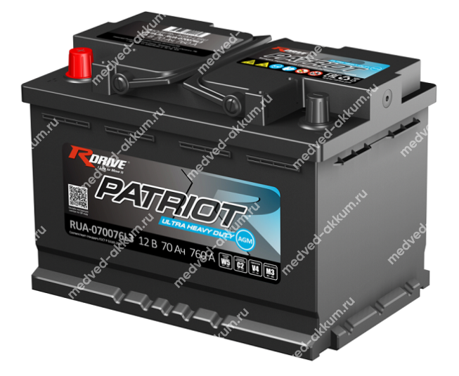 RDrive AGM Patriot 70 Ач пр. L3