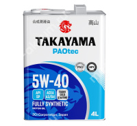 Масло моторное Takayama PAOtec 5W-40, SP, A3/B4 (4л.) синт. ж/б.