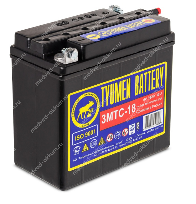 Тюмень 18 Ач 6V, сух