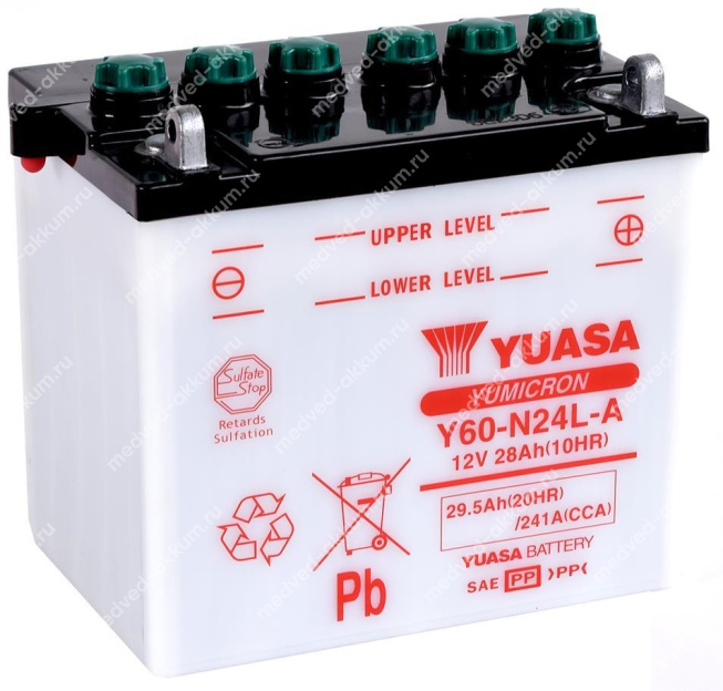 GS Yuasa 28 Ач Y-60-N24L-A