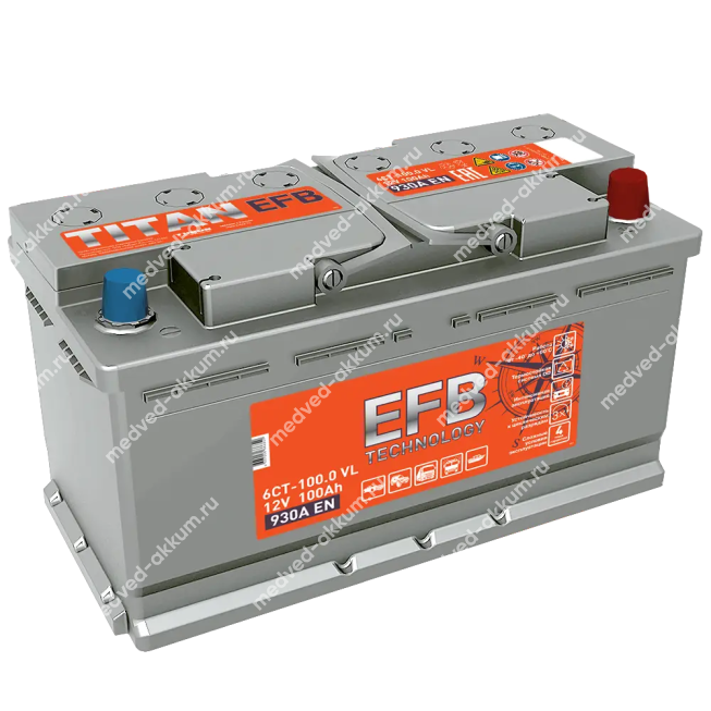Titan EFB 100 Ач обр. L5