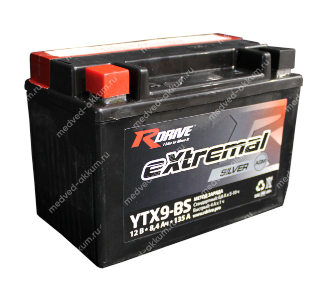 RDrive OEM AGM 8,4 Ач YTX9 (31296300) вспомог.