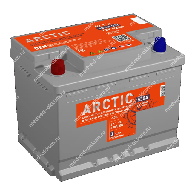 Titan Arctic EFB 62 Ач пр. L2
