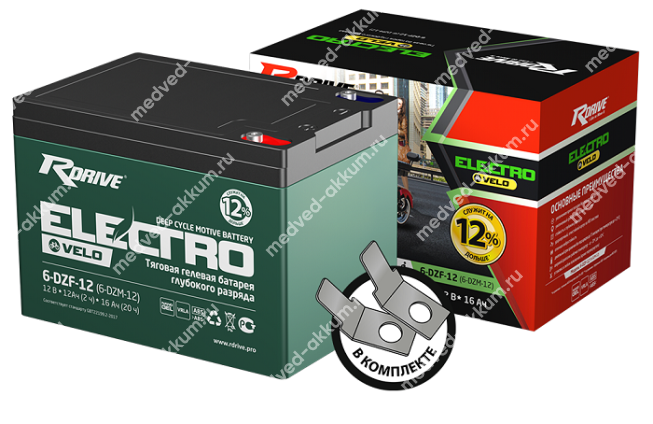 RDrive Electro Velo GEL 16 Ач 6-DZF-12